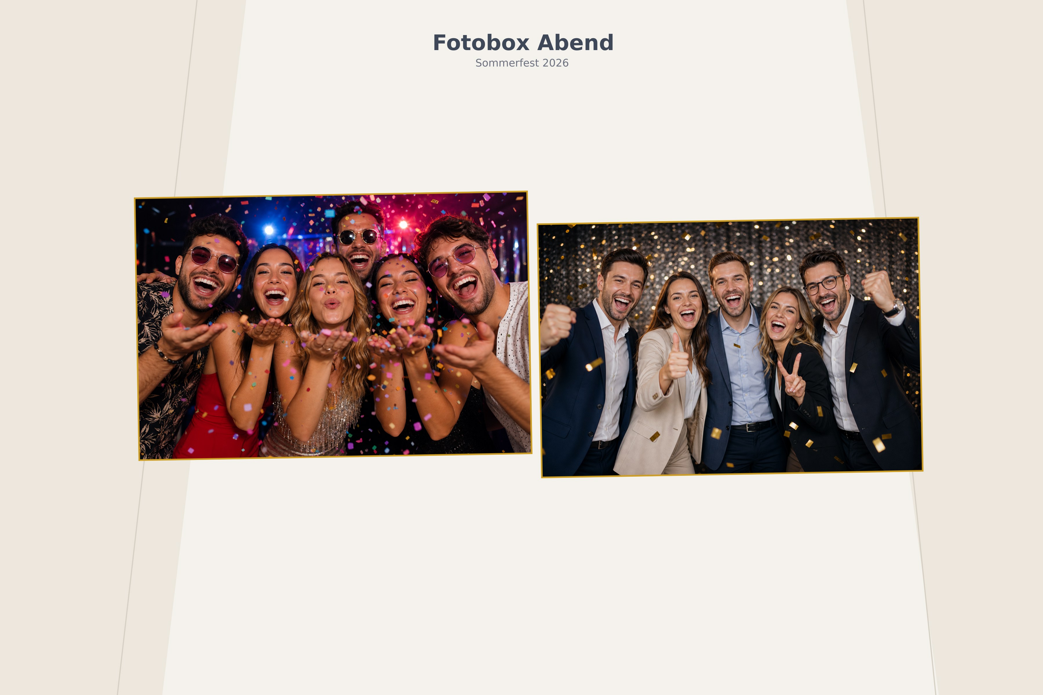 Layoutvorlage Fotobox Duo aus der FotoboxSuite Studio App